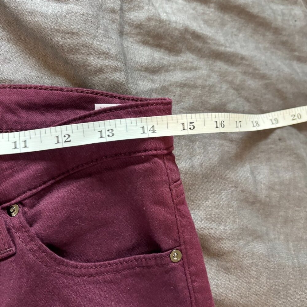 NEW AG Adriano Goldschmied Burgundy Slim Straight‎ The Stevie Ankle Size 27 - Picture 8 of 13